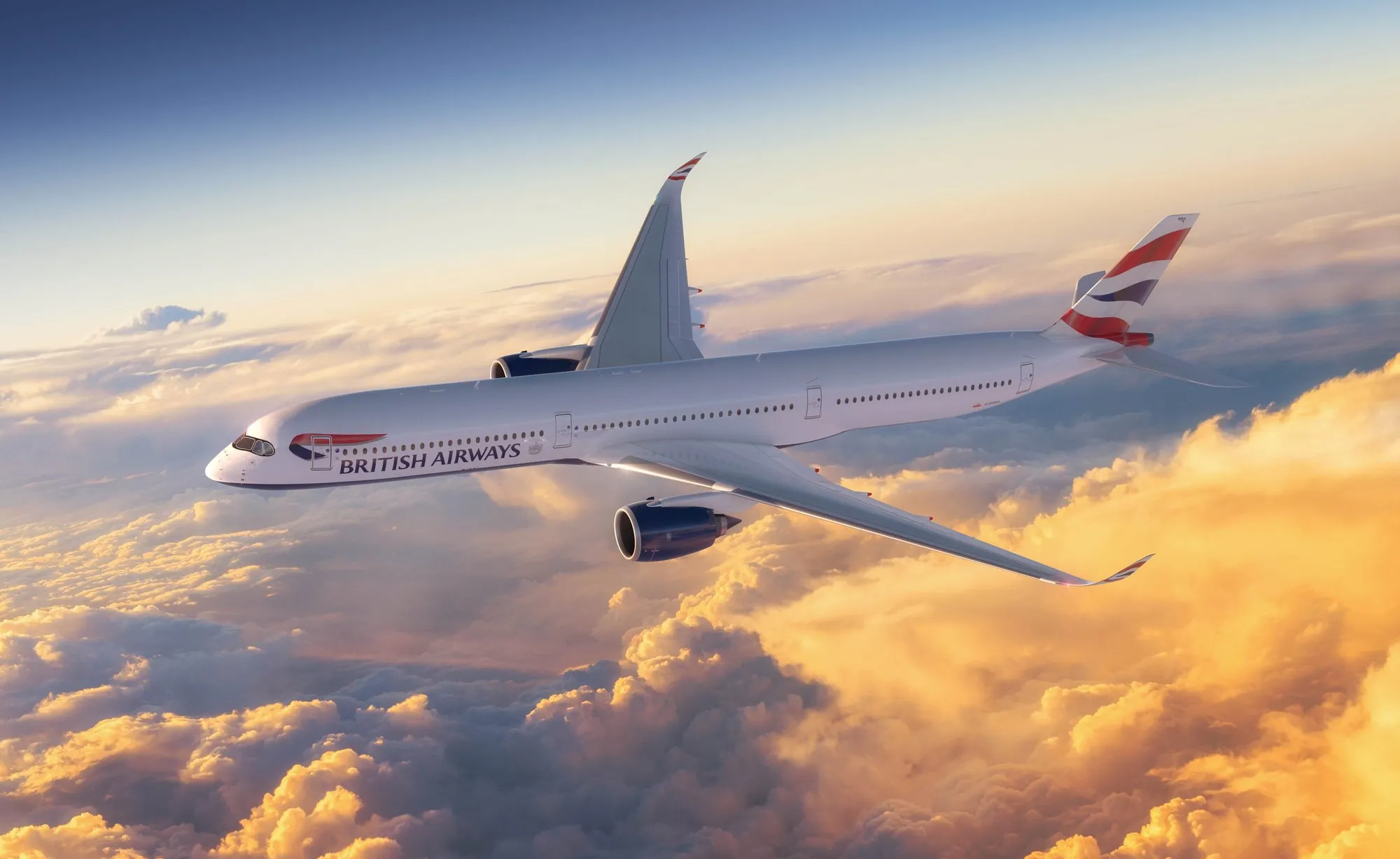 A British Airways A350 above golden sunset cloud: where your Avios can take you