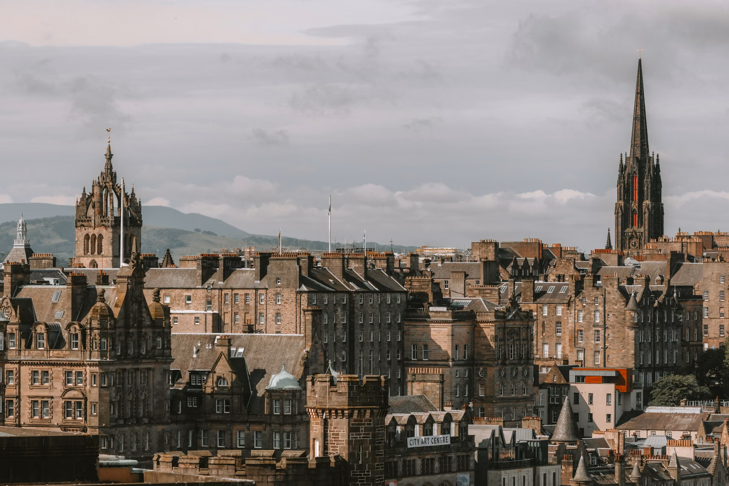 Spires and rooftops of Edinburgh's Old Town
