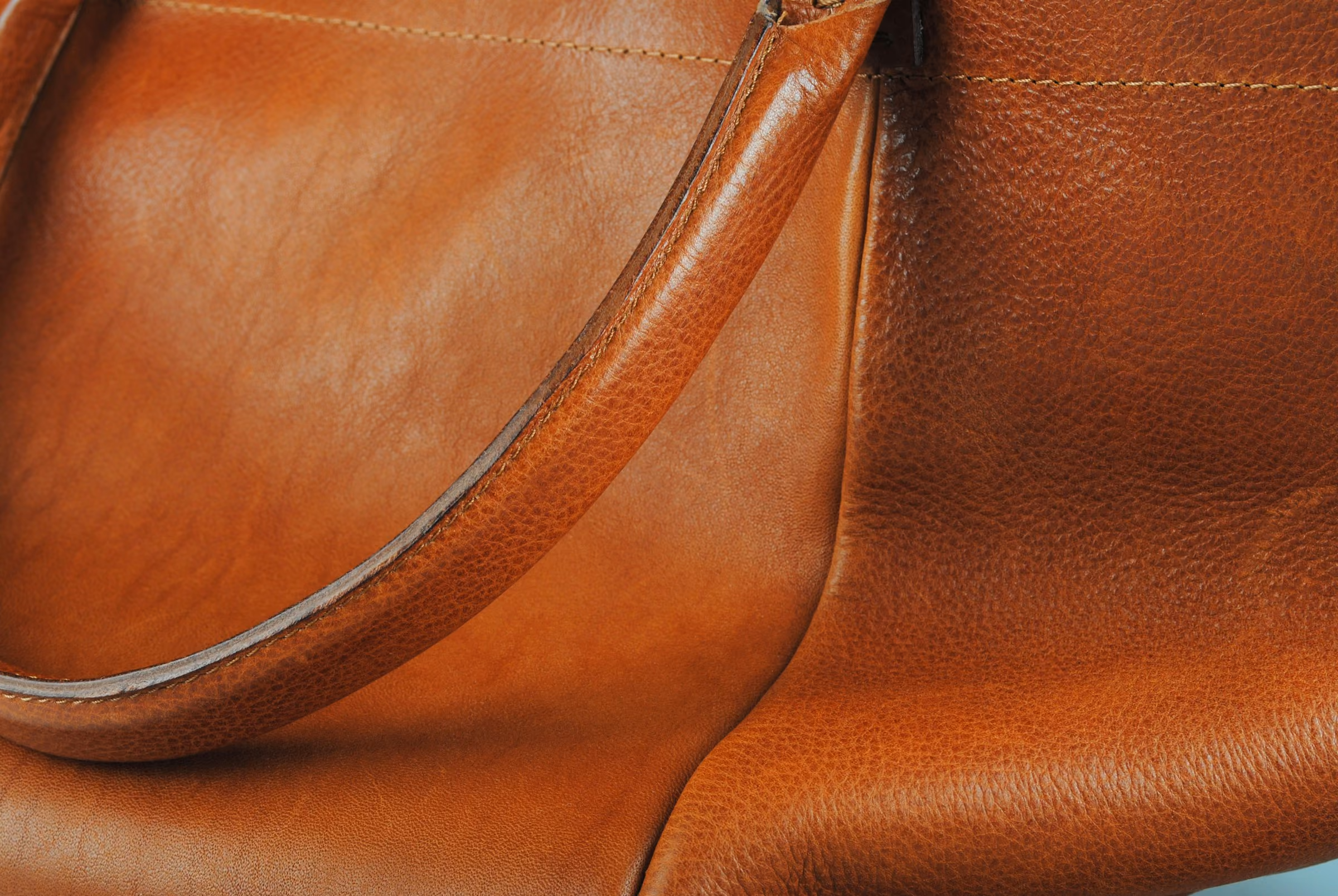 Close-up of tan leather