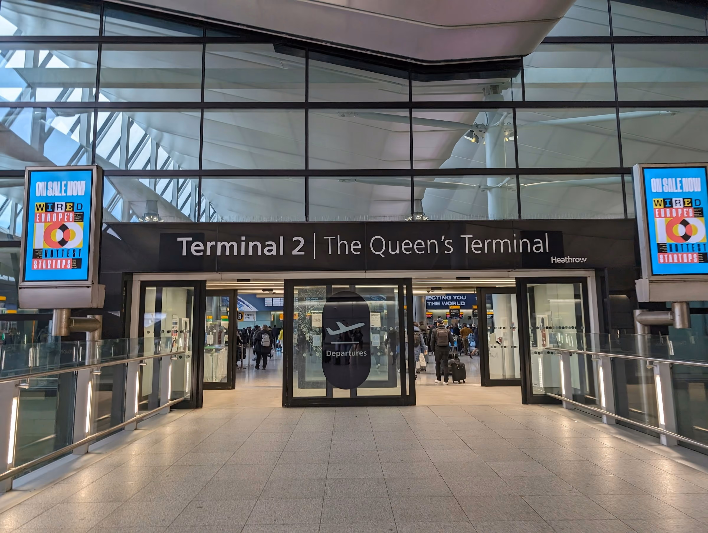 The entrance hall of Heathrow's Terminal 2, The Queen's Terminal