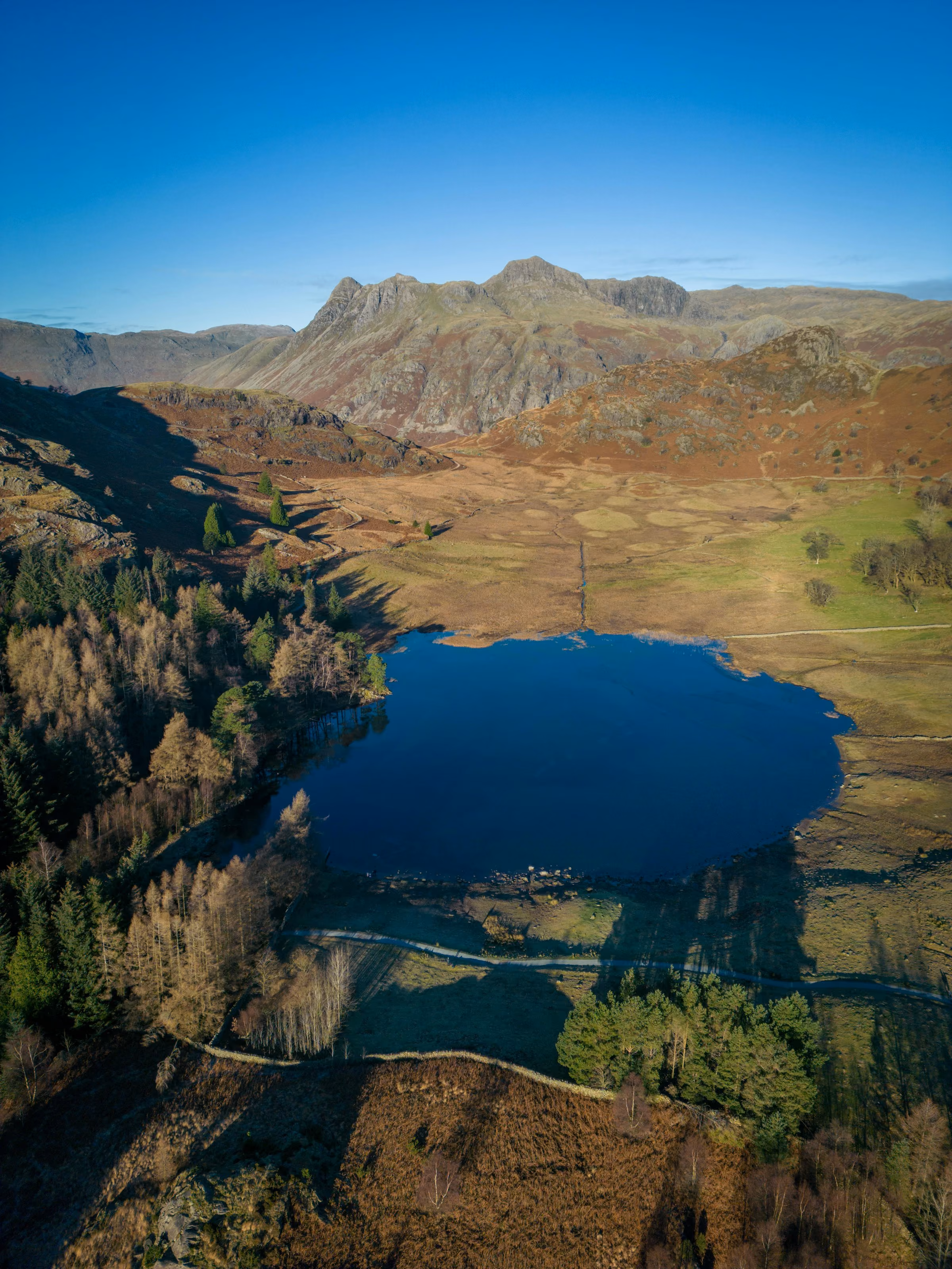 A tarn below the fells in the Lake District
