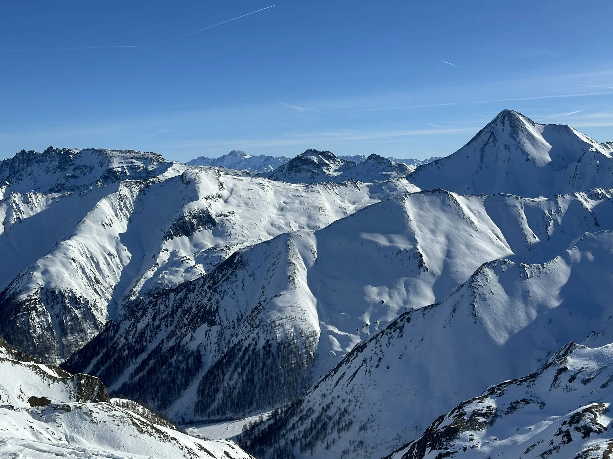 Snow-covered mountains above Ischgl
