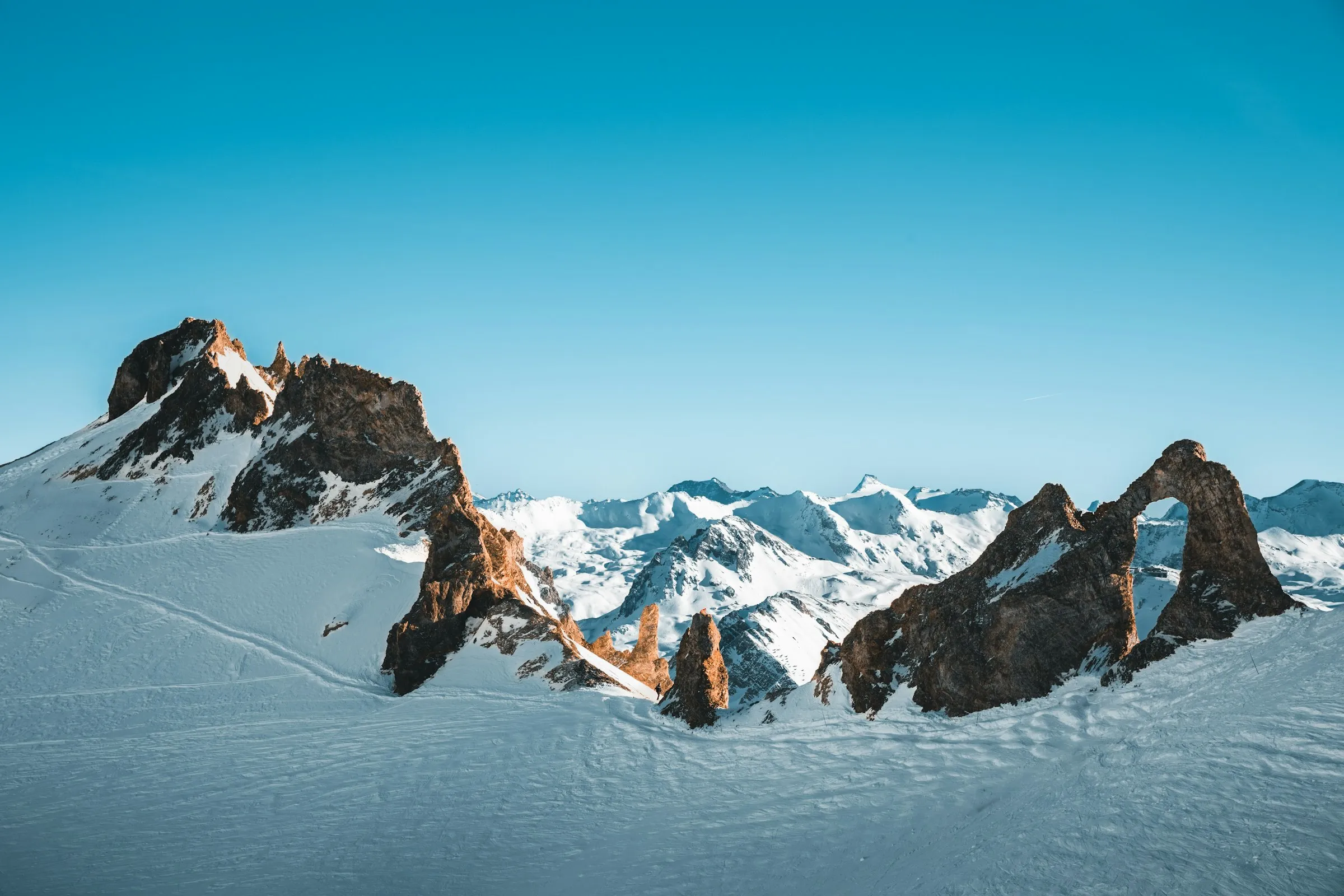 Near Les Barmes de l'Ours: Peaks above Val d'Isère