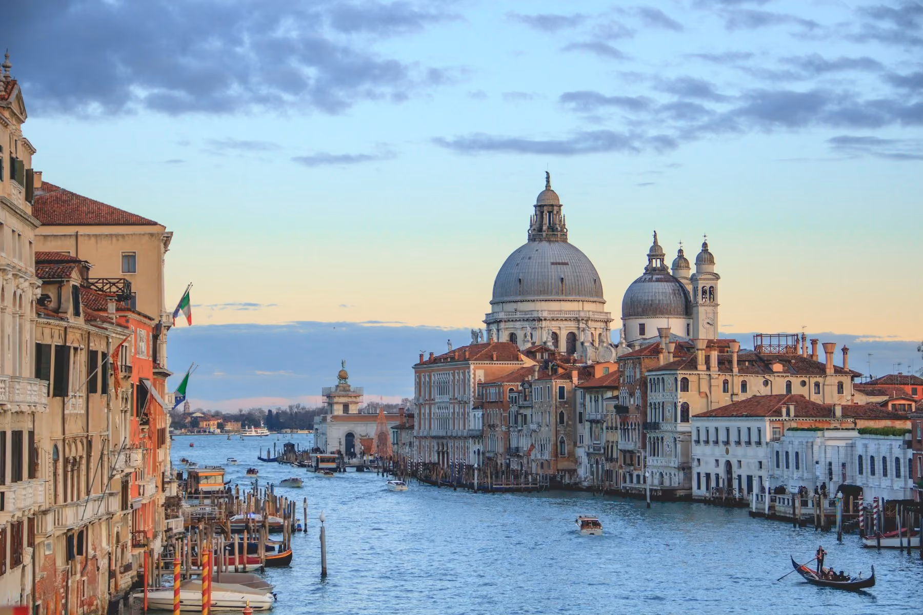 The Grand Canal in Venice at the end of the line