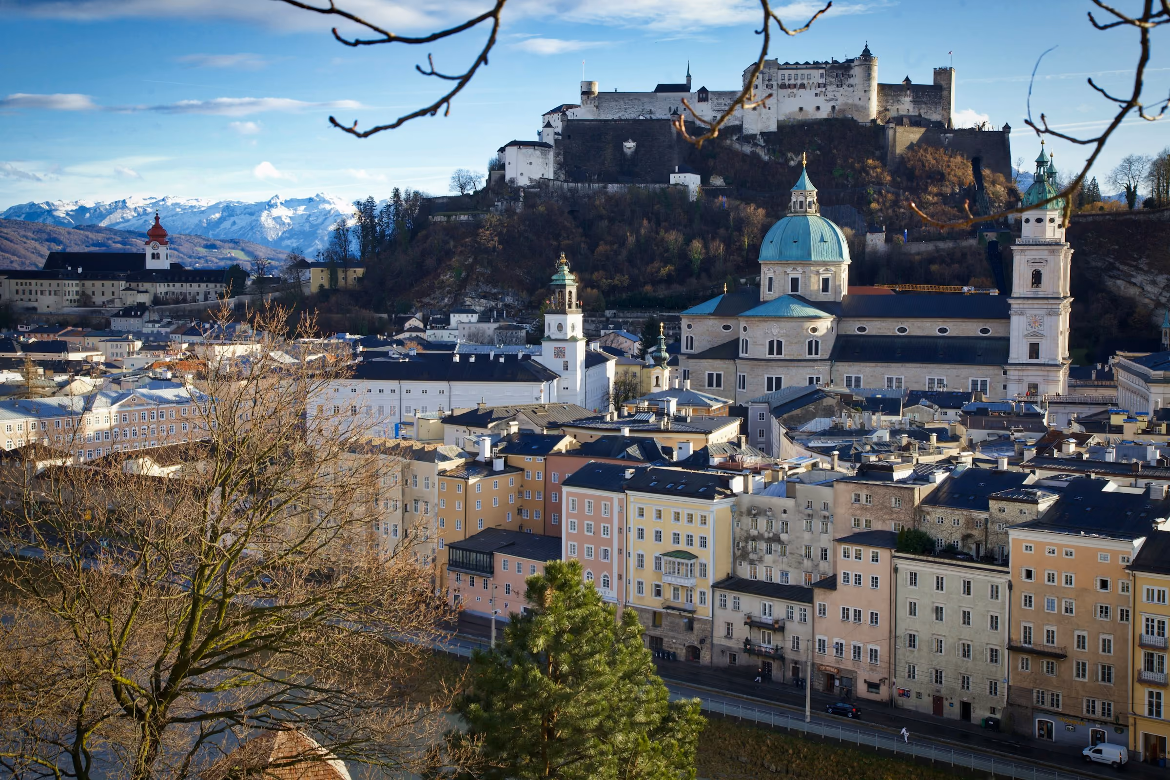 Salzburg's old town below the fortress